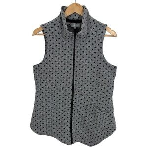 Habitat Casual Vest Womens XS Grey Full Zip Top Minimalist Classy Mature EUC